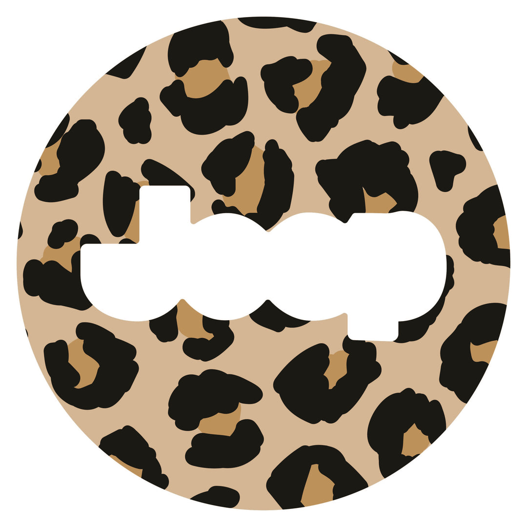 Tan Cheetah Steering Wheel Overlay Graphic