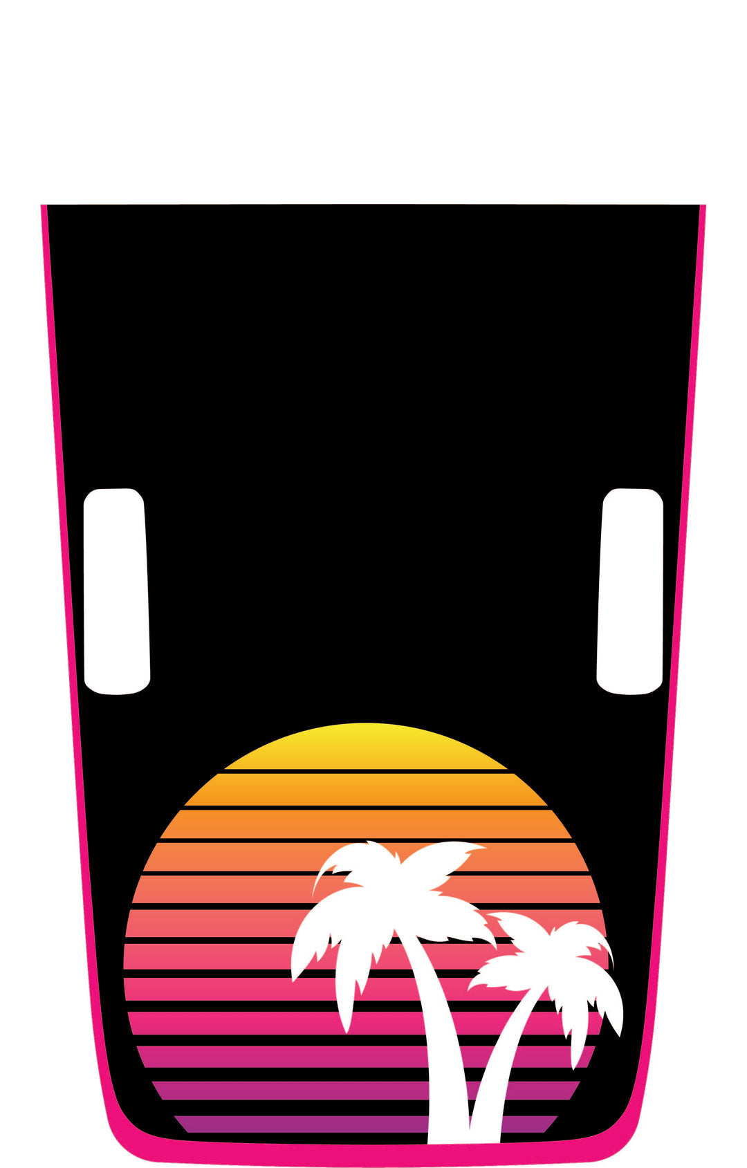 Hybrid Hood Graphic - Retro Beach Sunset
