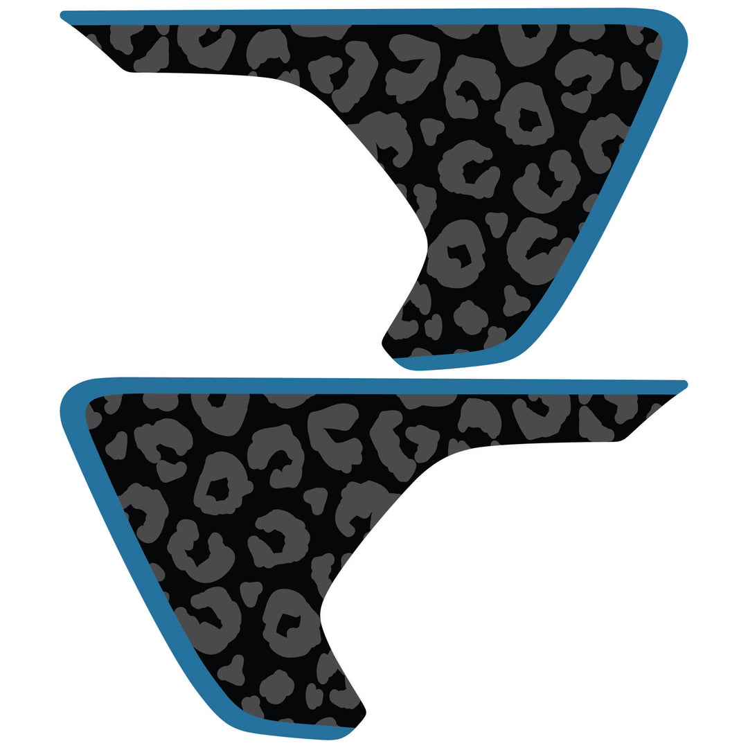 Black Cheetah Print Fender inserts (Set of 2)