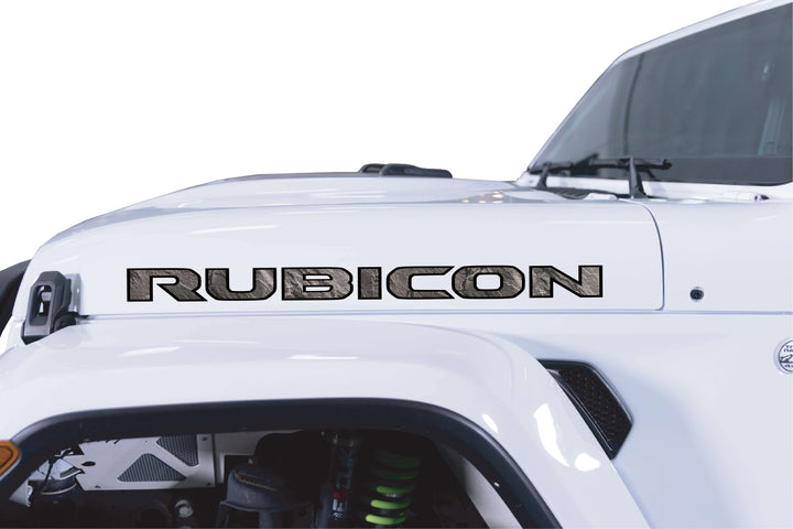 Rubicon Lettering Cut File Rubicon Hood Lettering Textured - Wood Grain – Jeep Graphic Studio