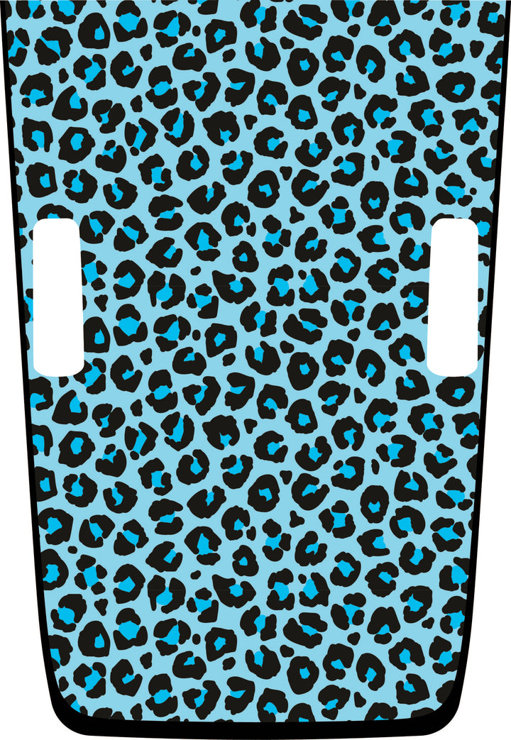 teal Cheetah Hybrid Hood Graphic