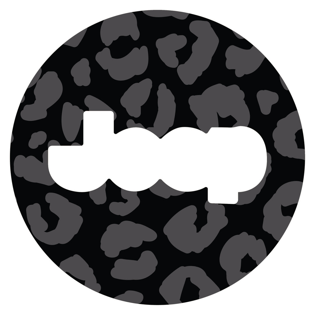 Black Cheetah Steering Wheel Overlay Graphic