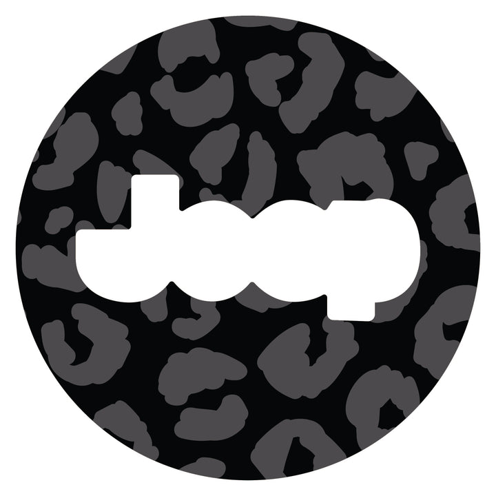 Black Cheetah Steering Wheel Overlay Graphic