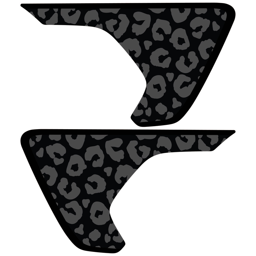 Black Cheetah Print Fender inserts (Set of 2)