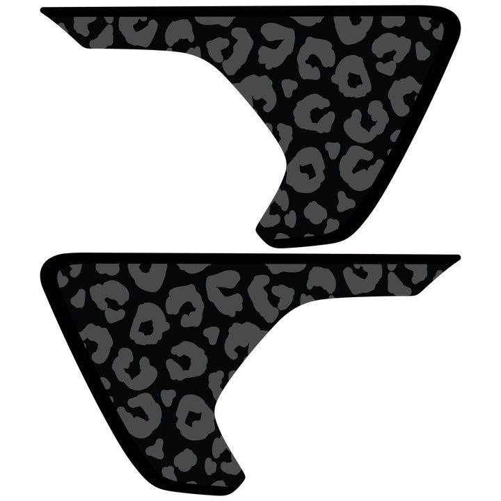 Black Cheetah Print Fender inserts (Set of 2)