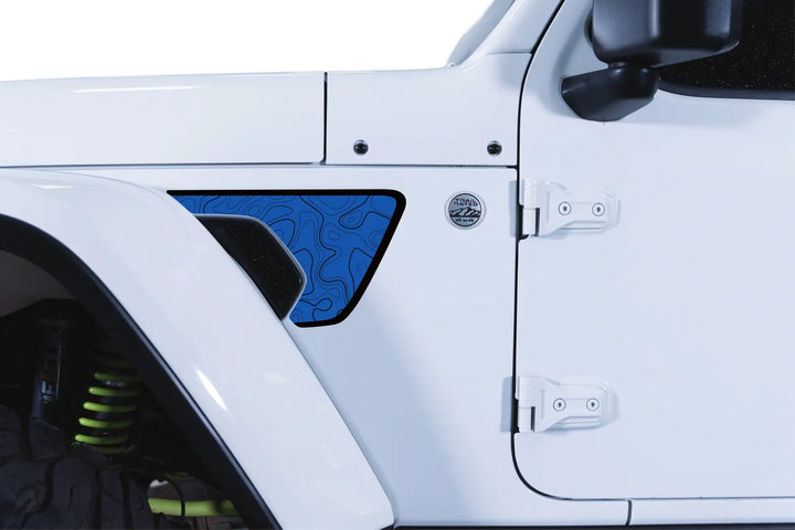 Topography with Black Outline Fender Inserts (Set Of 2)