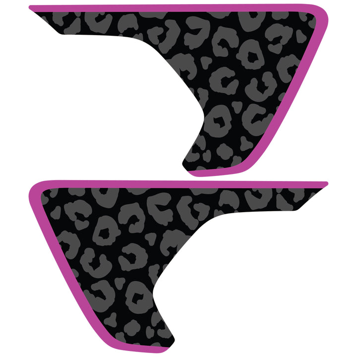 Black Cheetah Print Fender inserts (Set of 2)