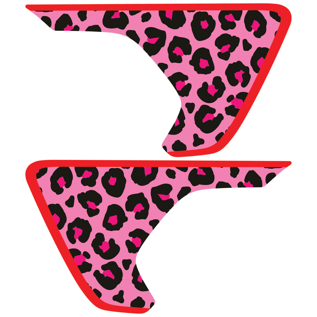 Pink Cheetah Print Fender inserts (Set of 2)