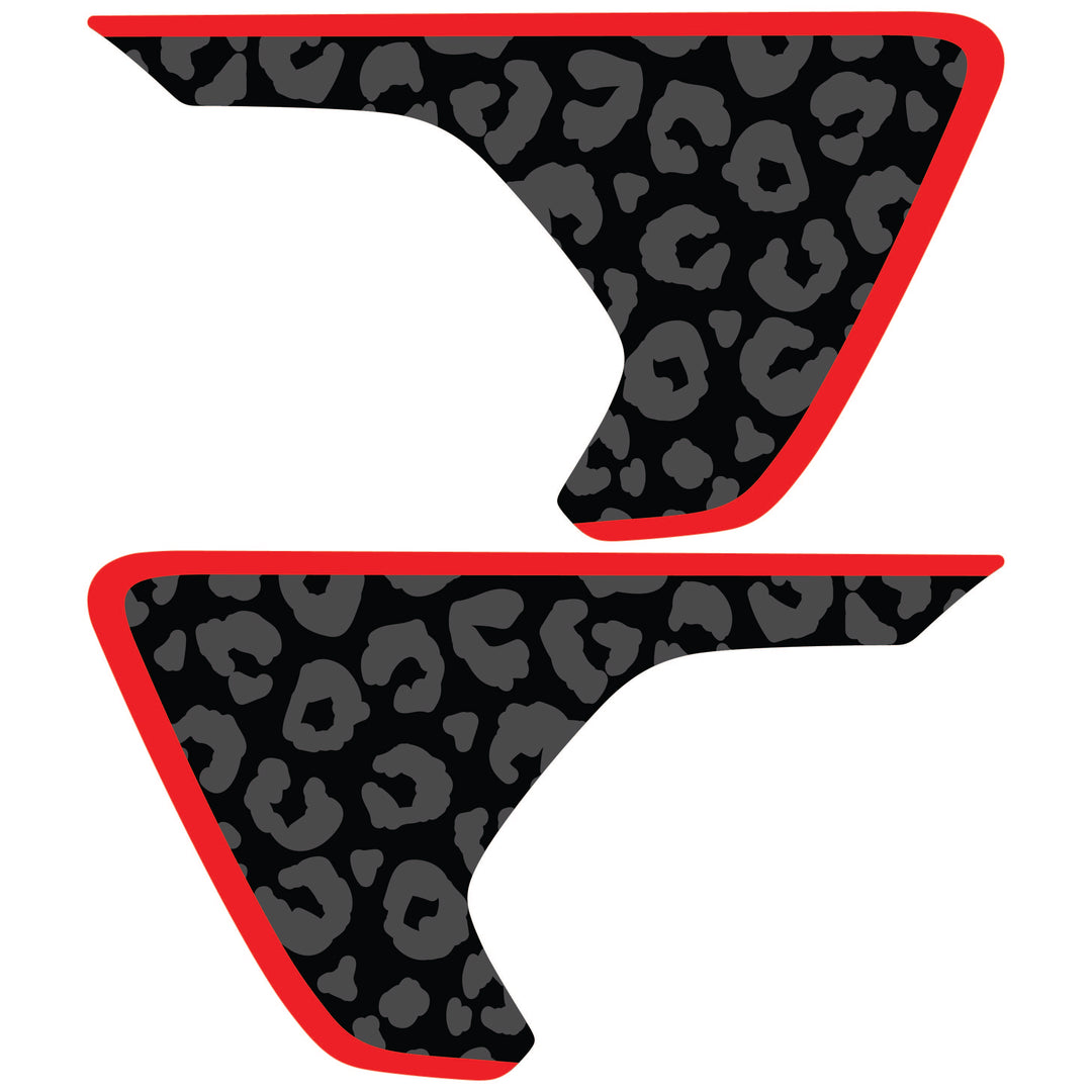 Black Cheetah Print Fender inserts (Set of 2)