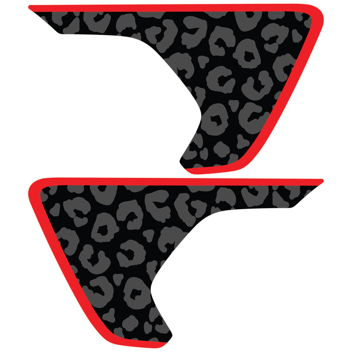 Black Cheetah Print Fender inserts (Set of 2)