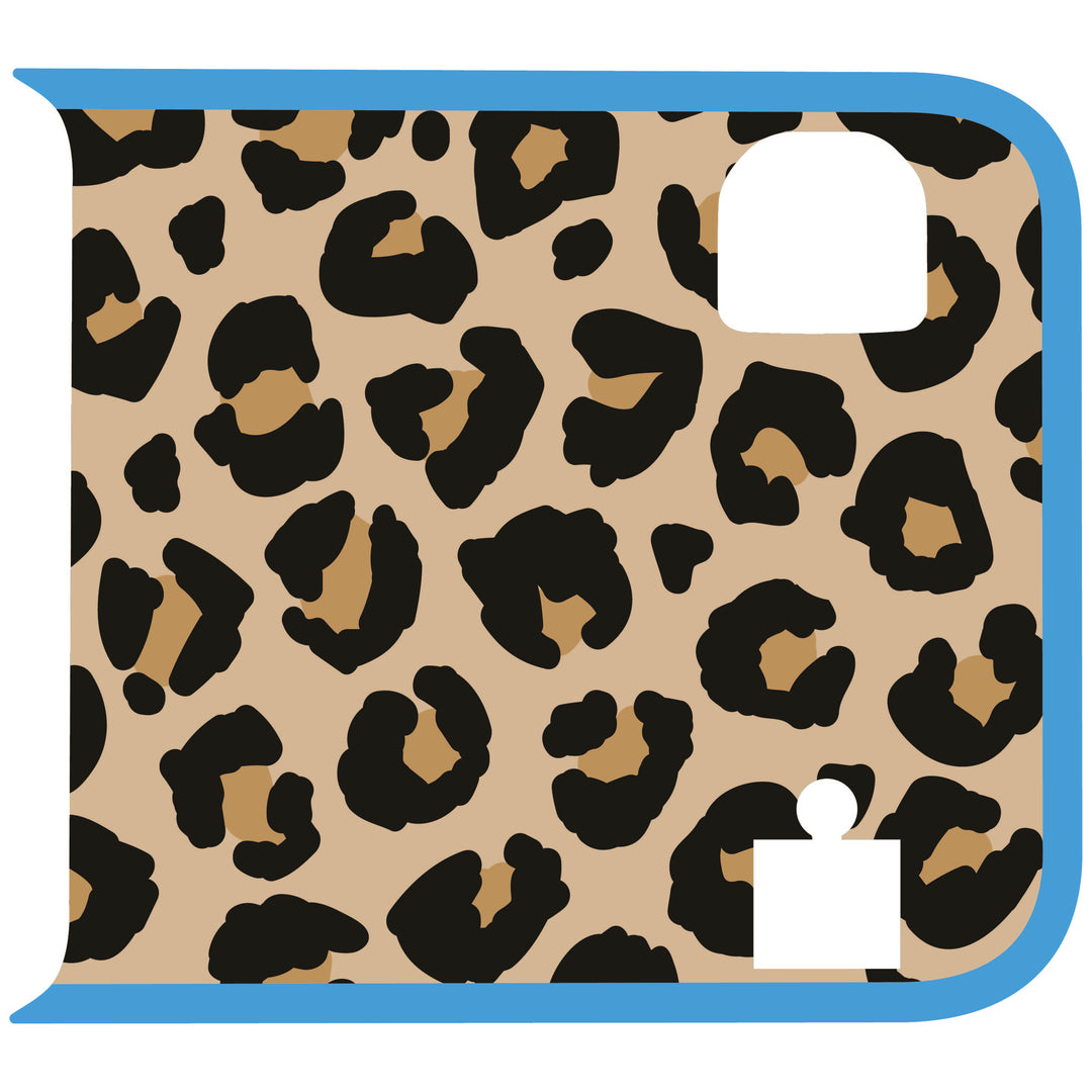 Tan Cheetah Wrangler Tailgate Handle Graphic - Colored Outline