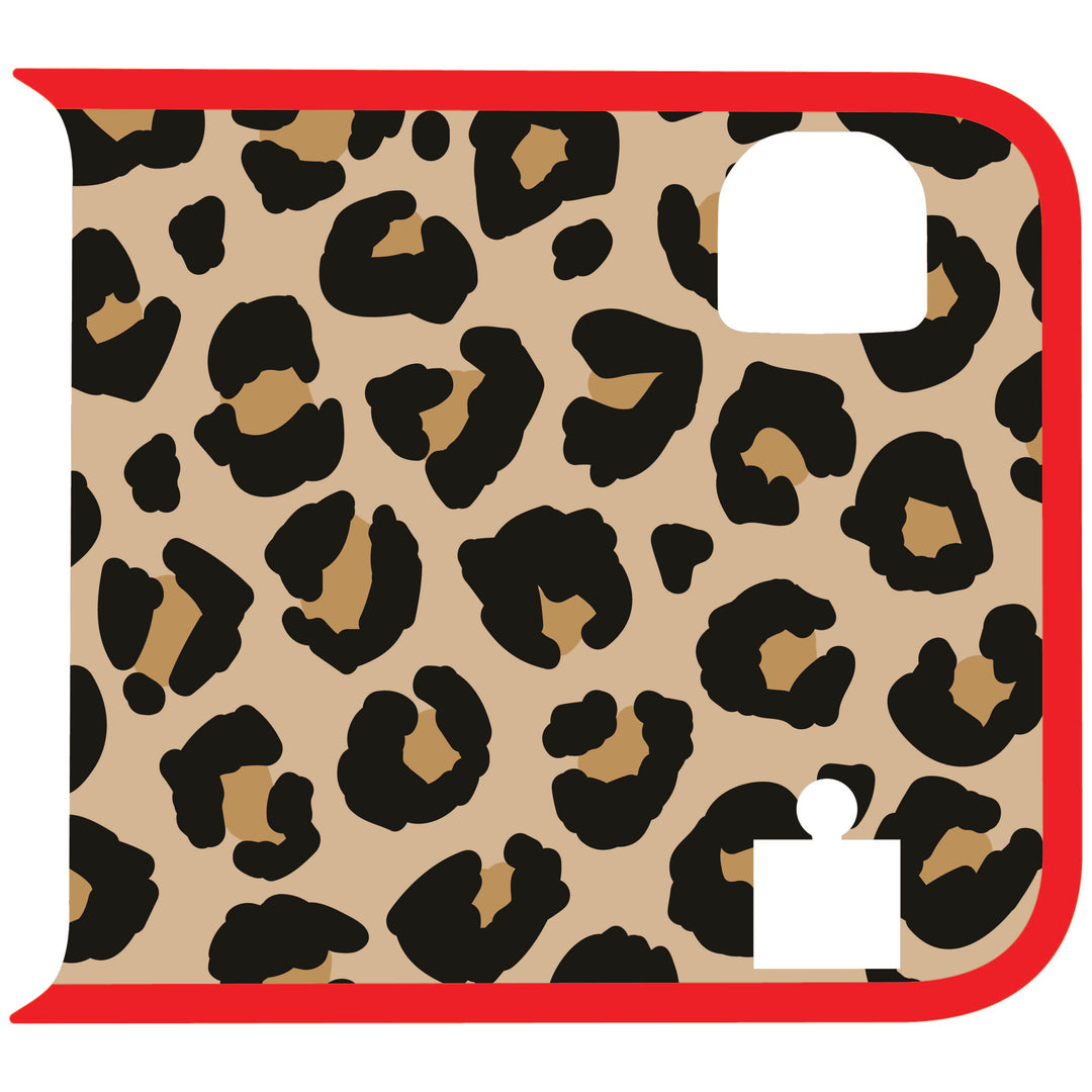 Tan Cheetah Wrangler Tailgate Handle Graphic - Colored Outline