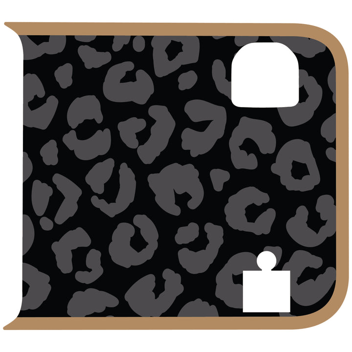 Black Cheetah Wrangler Tailgate Handle Graphic - Colored Outline