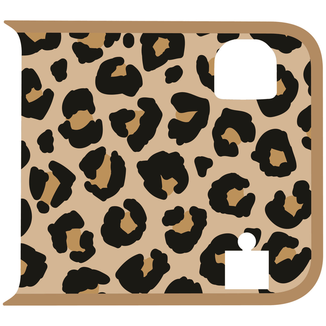 Tan Cheetah Wrangler Tailgate Handle Graphic - Colored Outline
