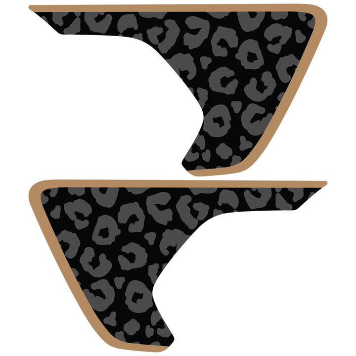 Black Cheetah Print Fender inserts (Set of 2)