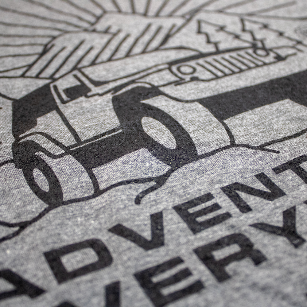 Mens Jeep® Wrangler Burst T-Shirt - Triblend Grey