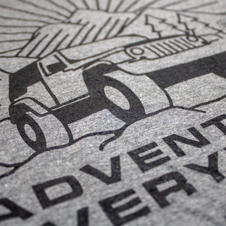 Mens Jeep® Wrangler Burst T-Shirt - Triblend Grey
