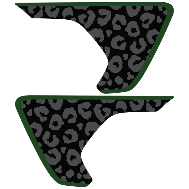 Black Cheetah Print Fender inserts (Set of 2)