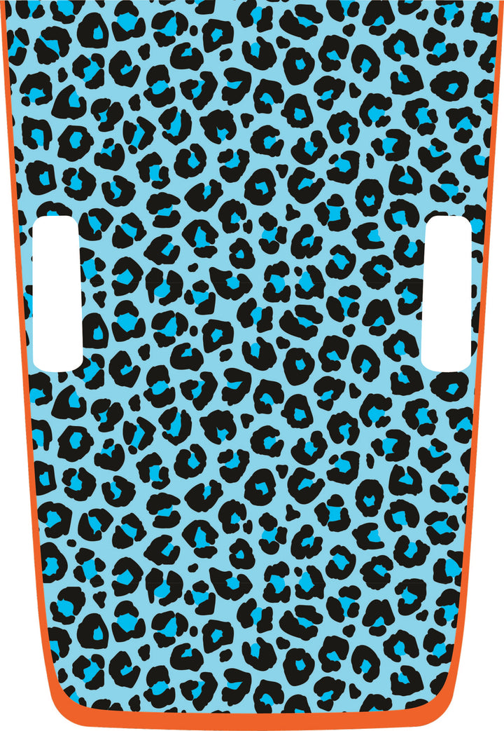 teal Cheetah Hybrid Hood Graphic