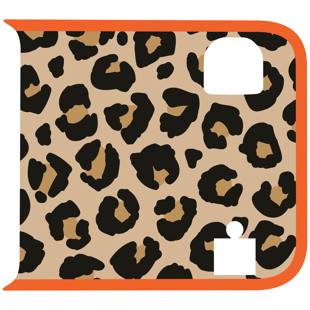 Tan Cheetah Wrangler Tailgate Handle Graphic - Colored Outline