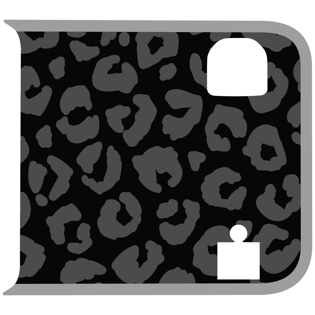 Black Cheetah Wrangler Tailgate Handle Graphic - Colored Outline