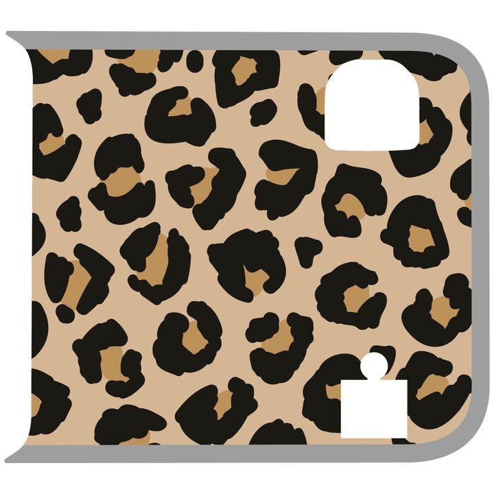 Tan Cheetah Wrangler Tailgate Handle Graphic - Colored Outline