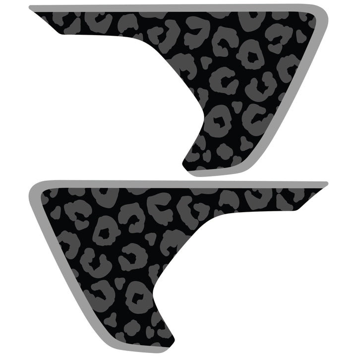 Black Cheetah Print Fender inserts (Set of 2)