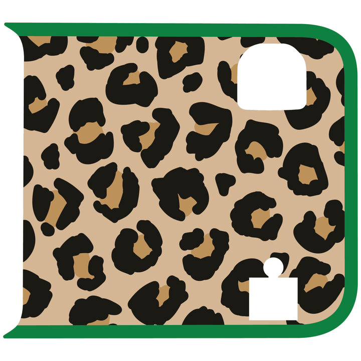 Tan Cheetah Wrangler Tailgate Handle Graphic - Colored Outline
