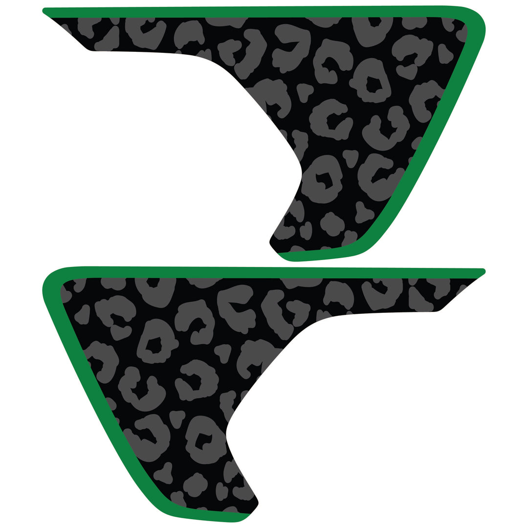 Black Cheetah Print Fender inserts (Set of 2)