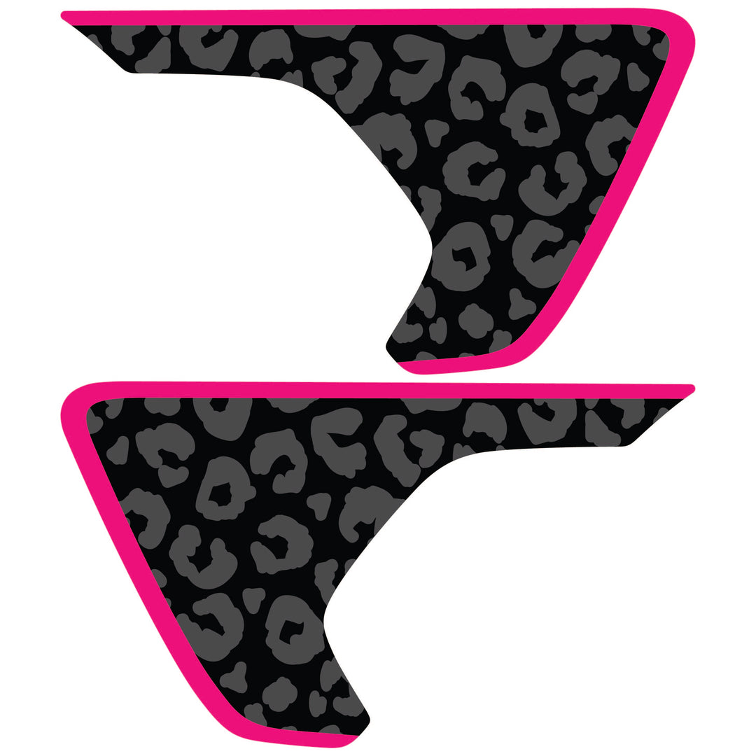 Black Cheetah Print Fender inserts (Set of 2)