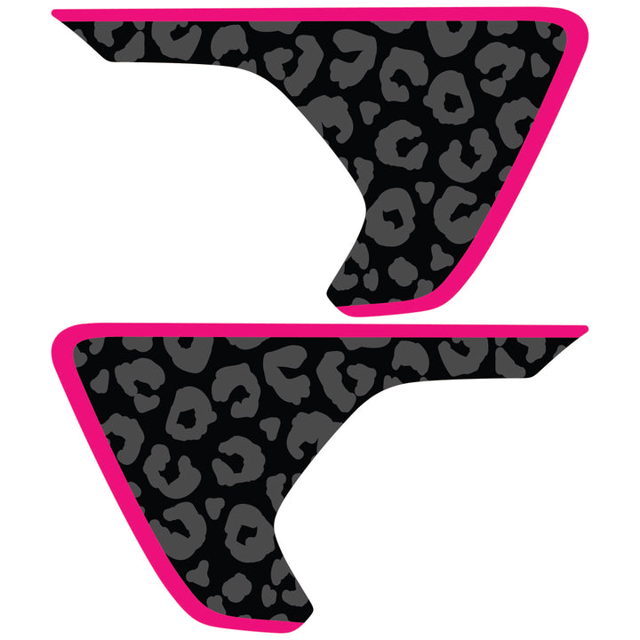 Black Cheetah Print Fender inserts (Set of 2)