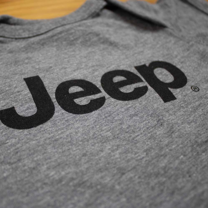 Baby Onesie - Jeep Text - Triblend Grey