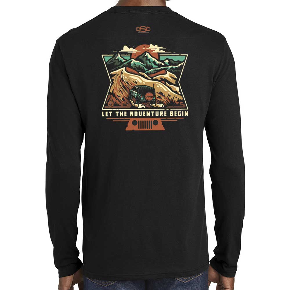 Mens Long Sleeve Jeep® Dunes T-Shirt - Black – Jeep Graphic