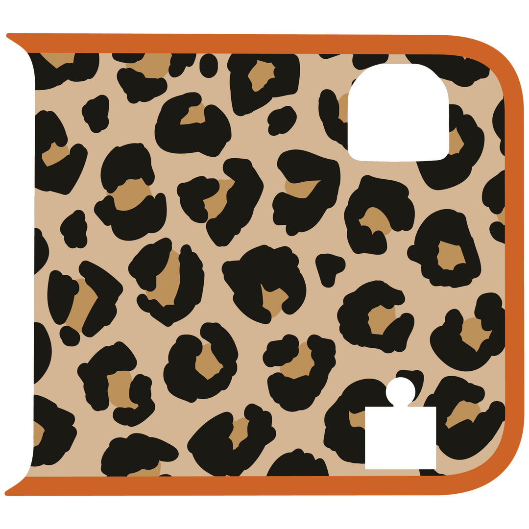 Tan Cheetah Wrangler Tailgate Handle Graphic - Colored Outline