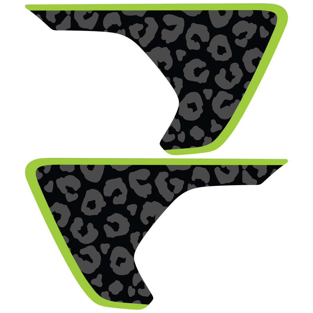 Black Cheetah Print Fender inserts (Set of 2)