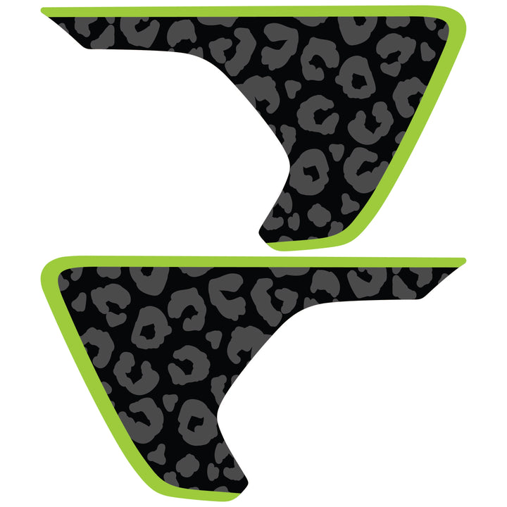 Black Cheetah Print Fender inserts (Set of 2)