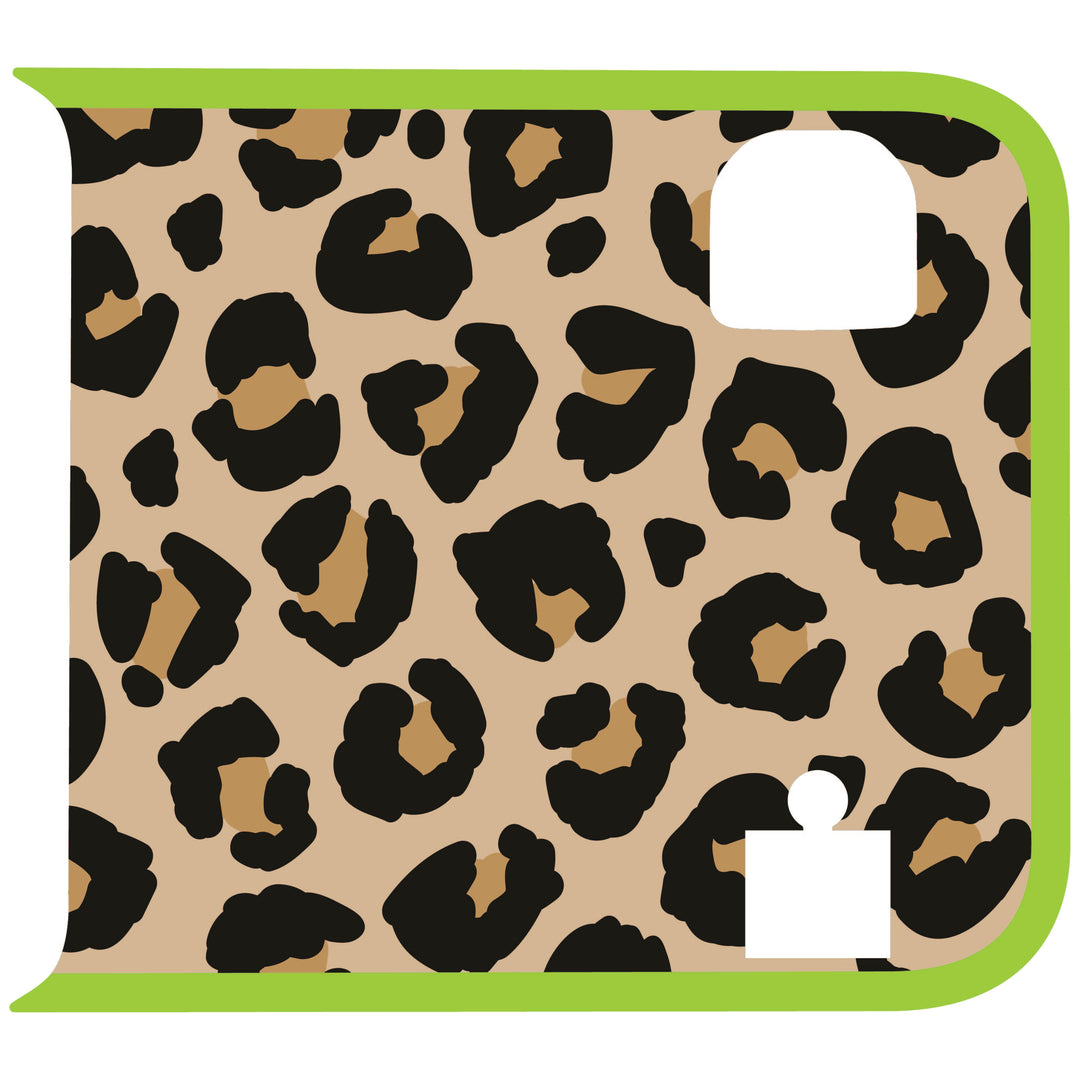 Tan Cheetah Wrangler Tailgate Handle Graphic - Colored Outline