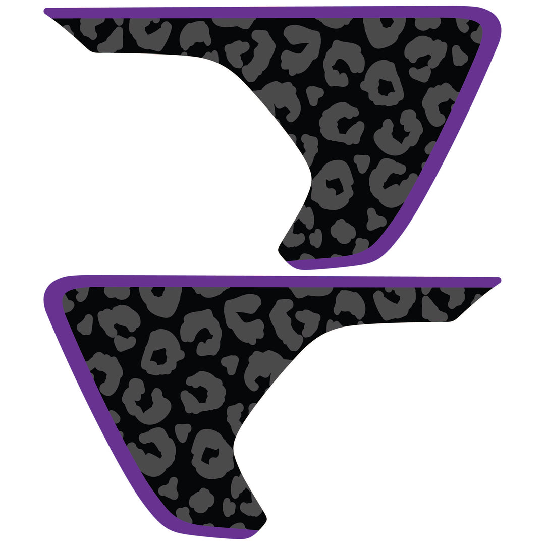 Black Cheetah Print Fender inserts (Set of 2)