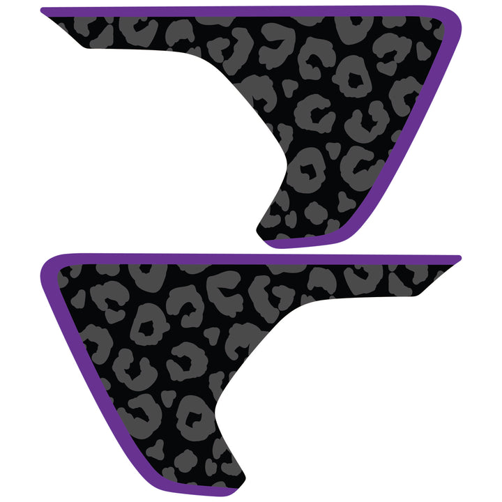 Black Cheetah Print Fender inserts (Set of 2)