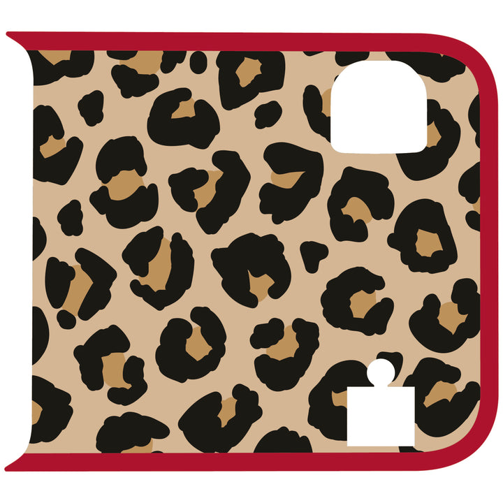 Tan Cheetah Wrangler Tailgate Handle Graphic - Colored Outline