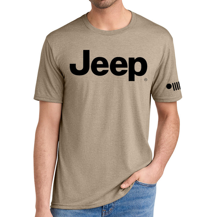 Mens Jeep® Text T-Shirt - Military Green