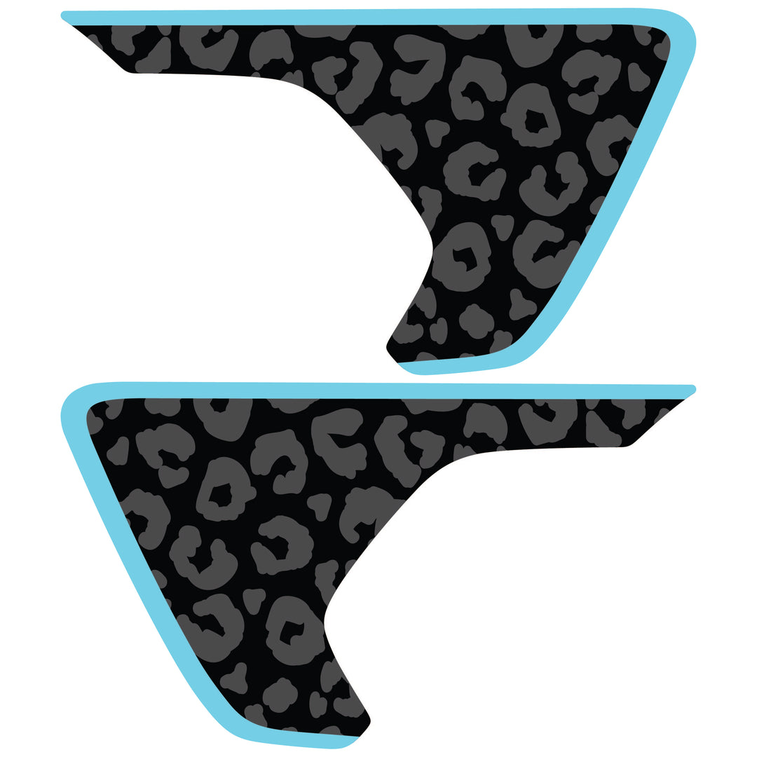 Black Cheetah Print Fender inserts (Set of 2)