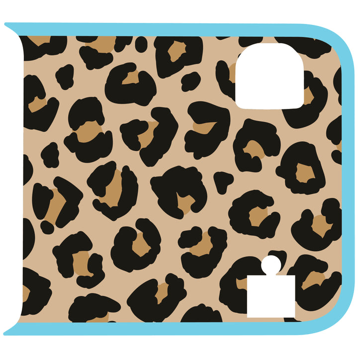 Tan Cheetah Wrangler Tailgate Handle Graphic - Colored Outline