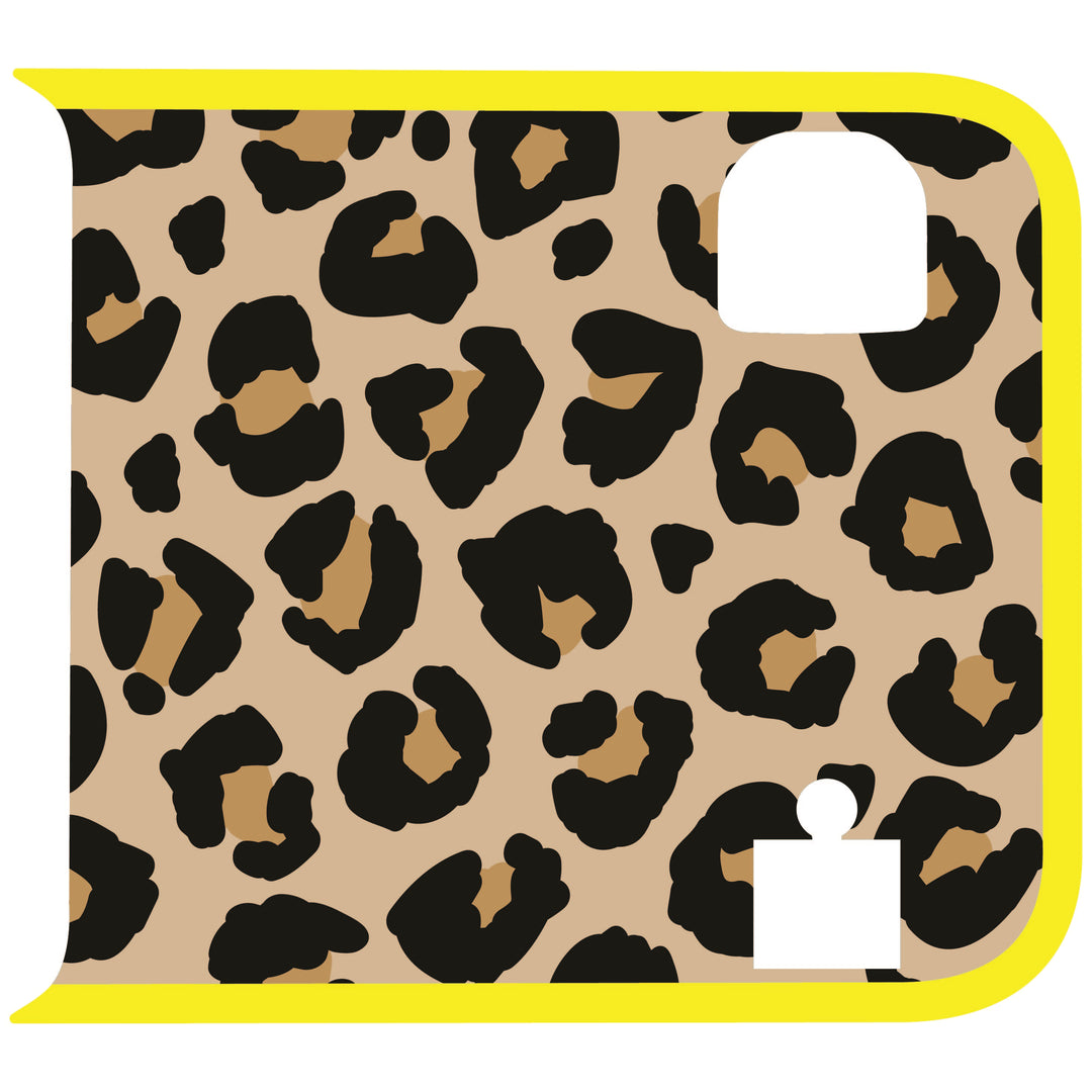 Tan Cheetah Wrangler Tailgate Handle Graphic - Colored Outline