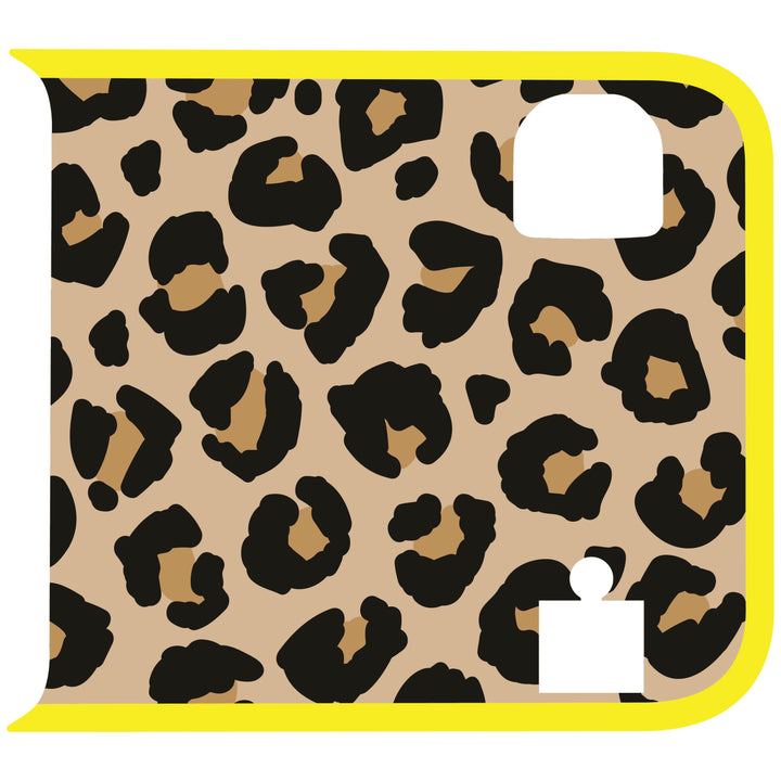 Tan Cheetah Wrangler Tailgate Handle Graphic - Colored Outline