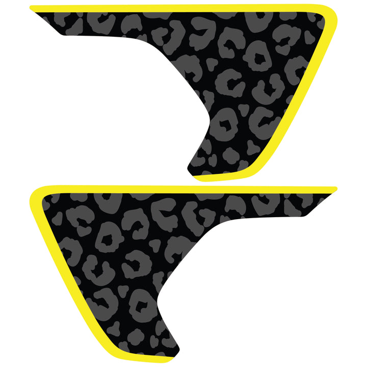 Black Cheetah Print Fender inserts (Set of 2)