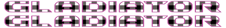 Gladiator Hood Lettering - Black and White Plaid