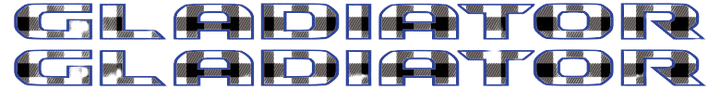 Gladiator Hood Lettering - Black and White Plaid