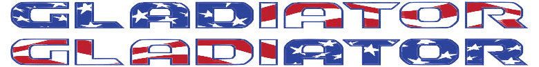 Gladiator Hood Lettering - American Flag