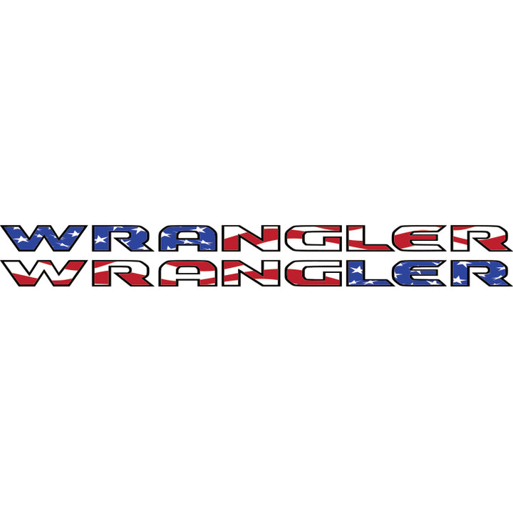 Wrangler Hood Lettering (Set Of 2) - American Flag